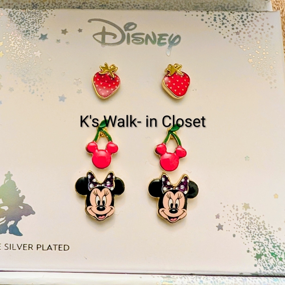 Disney Red and Pink Minnie Mouse Earrings